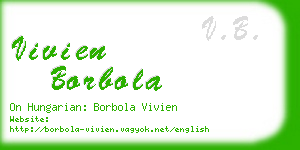 vivien borbola business card